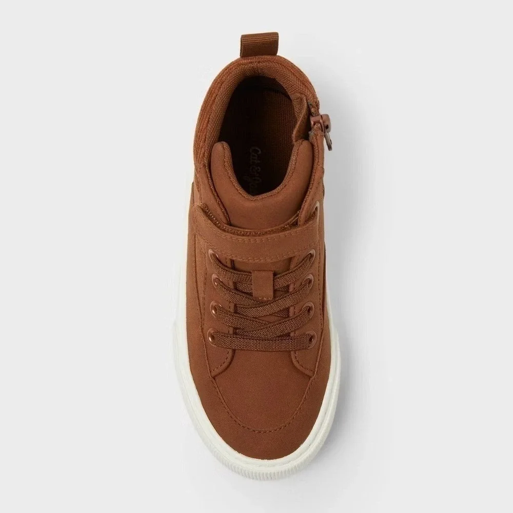 Big Boy Robert Sneaker Boots by Cat & Jack Cognac Size 11 New With Tags